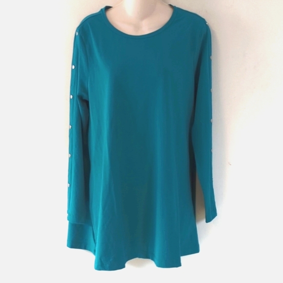Chicos Button-Sleeve Tunic L - Picture 9 of 15